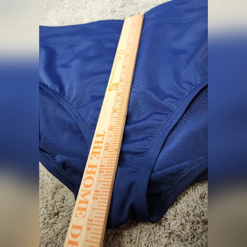 Lands' End Women's Banded Bikini Bottom with Tummy Control - Navy Blue XL